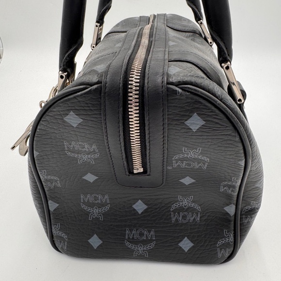 MCM Visetos Small Boston Bag Black - Picture 5 of 9